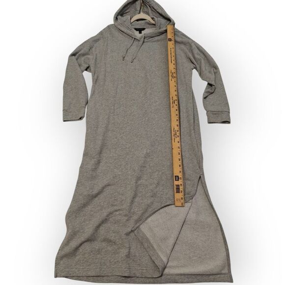 Banana Republic Sweatshirt Hoodie Gray Maxi Dress Sz M - Picture 9 of 14